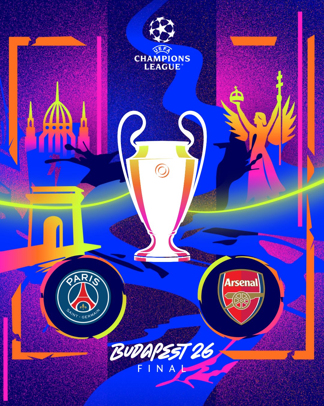 Champions League 2005-2026: Arsenal hai th? h? và ?êm Budapest 30/5