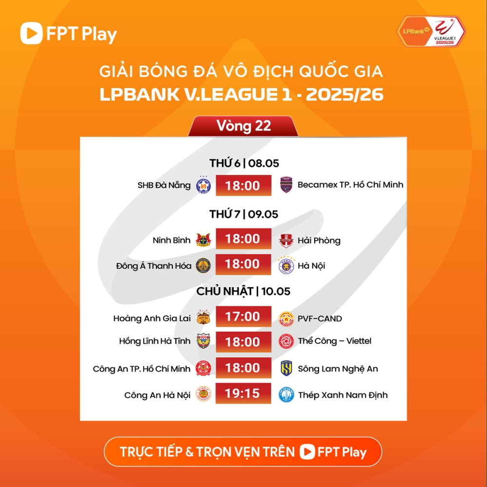 Tr?c ti?p HAGL vs CAHN vòng 22 V-League 2025/26: Gi? ?á, ??i hình d? ki?n và cách xem tr?n ??ng quang s?m t?i Hàng ??y